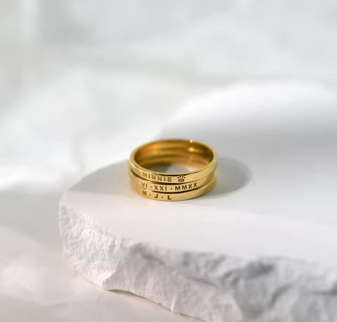 Custom name ring