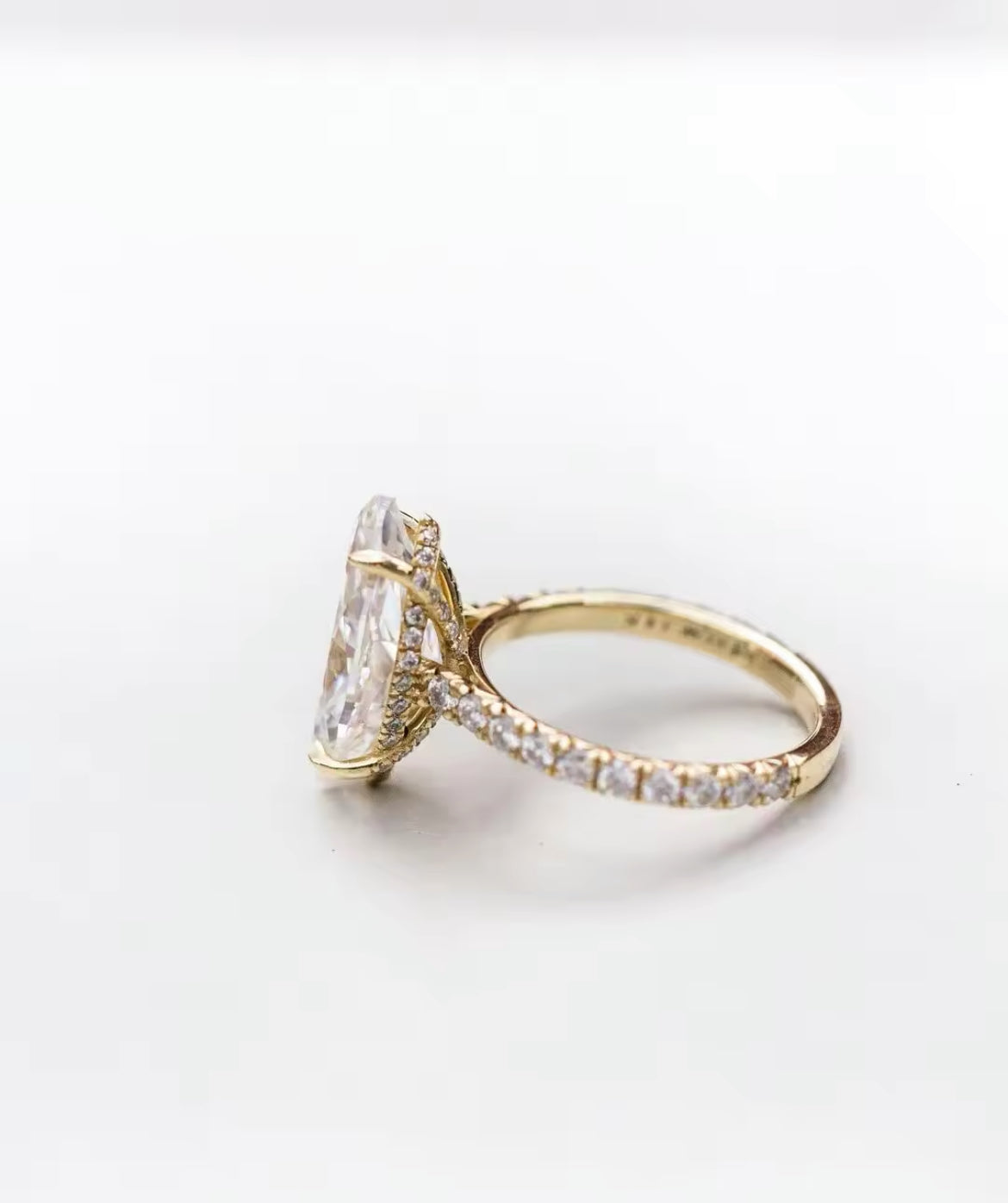 7 carat Marquise Moissanite Ring