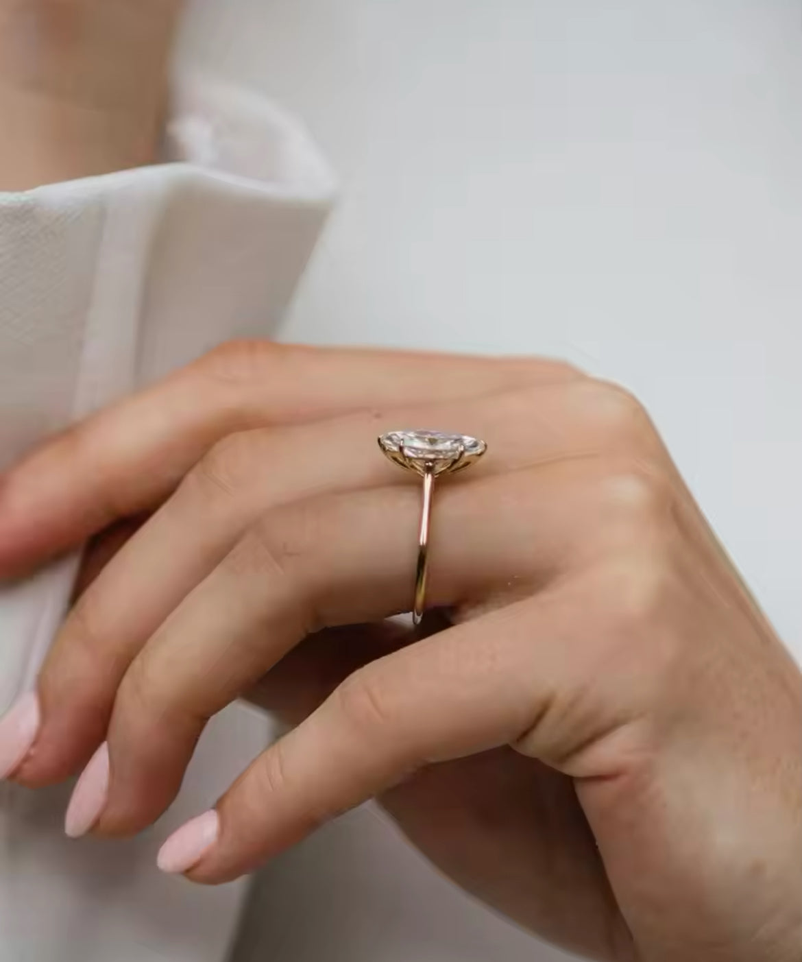 2 carat marquise moissanite ring