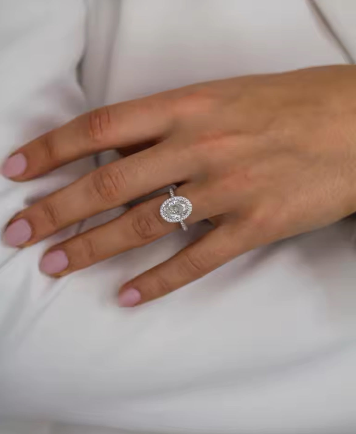 4.5 carat oval Moissanite Ring