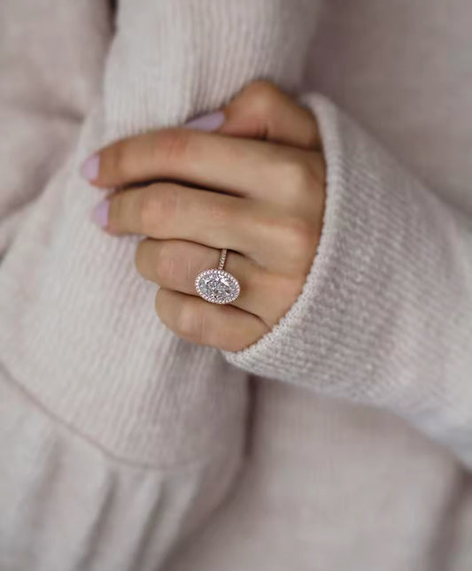 4.5 carat oval Moissanite Ring
