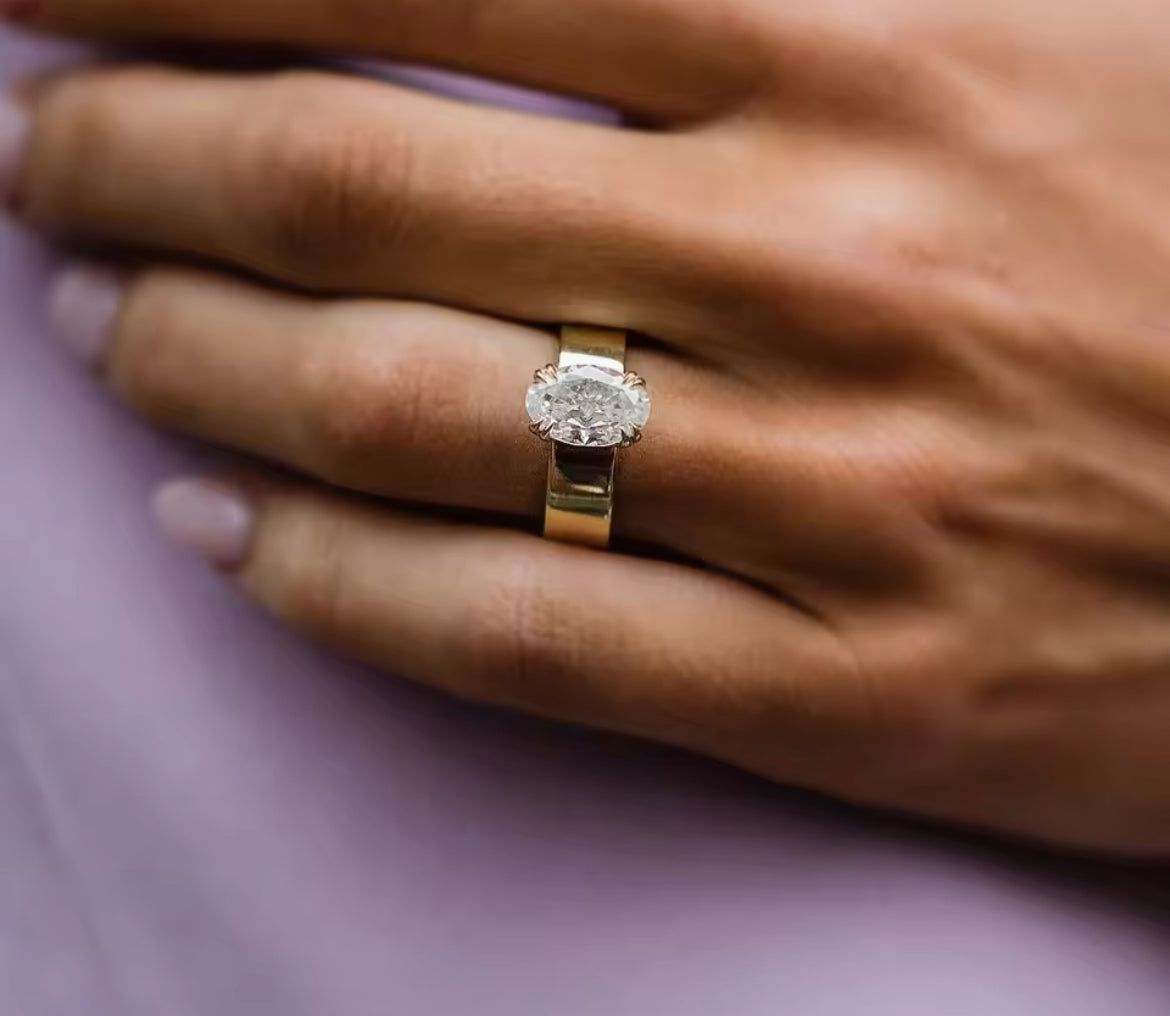 2.5 Carat Oval Moissanite Ring