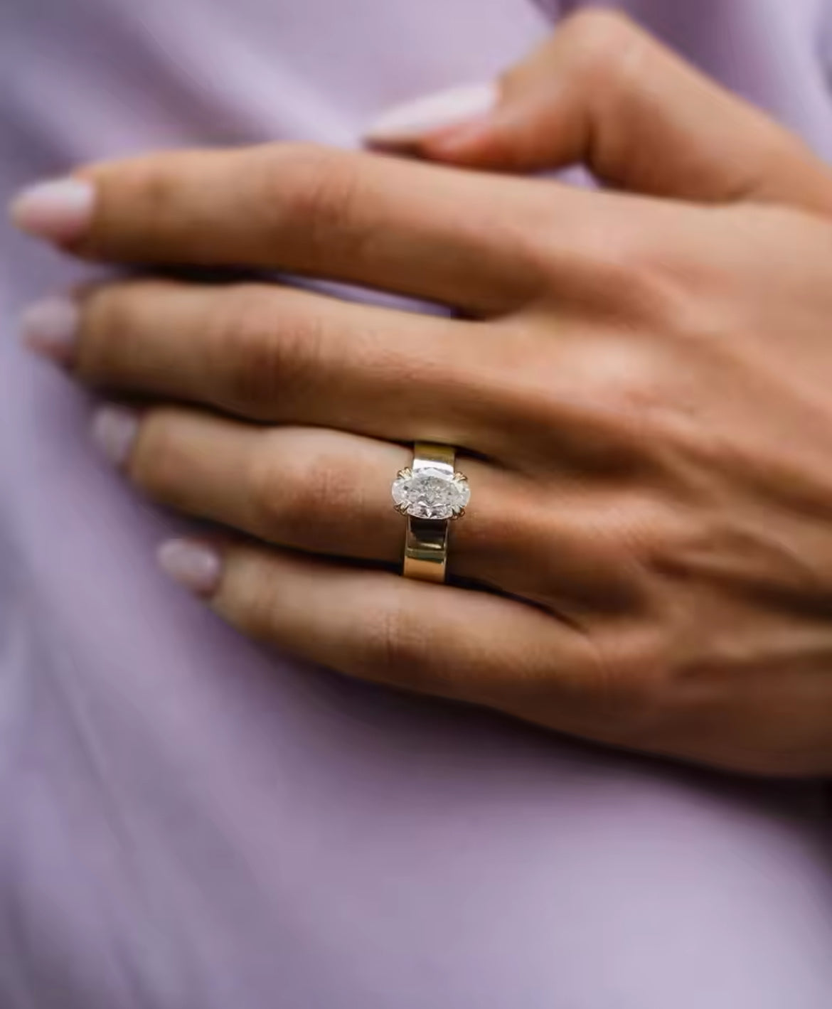 2.5 Carat Oval Moissanite Ring