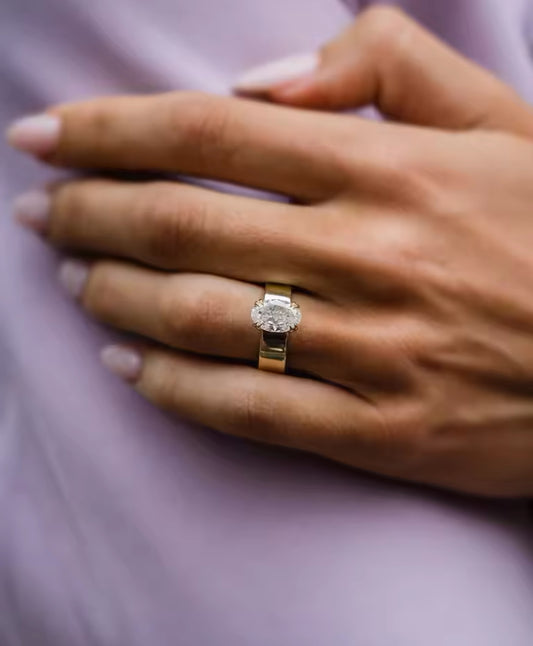 2.5 Carat Oval Moissanite Ring