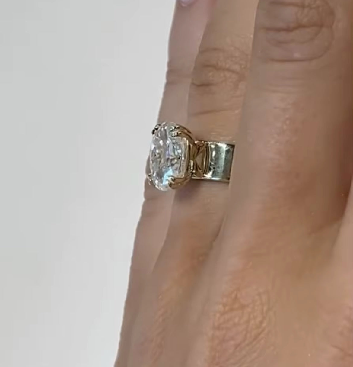 2.5 Carat Oval Moissanite Ring