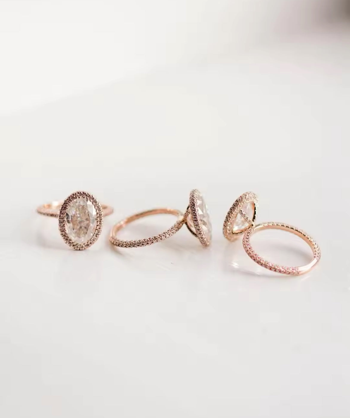 4.5 carat oval Moissanite Ring