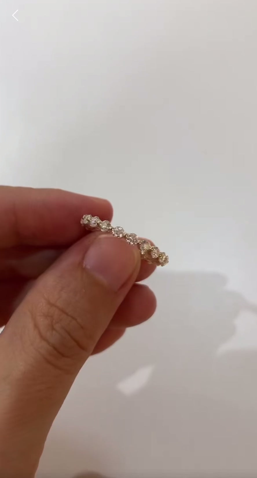Petite round Moissanite band