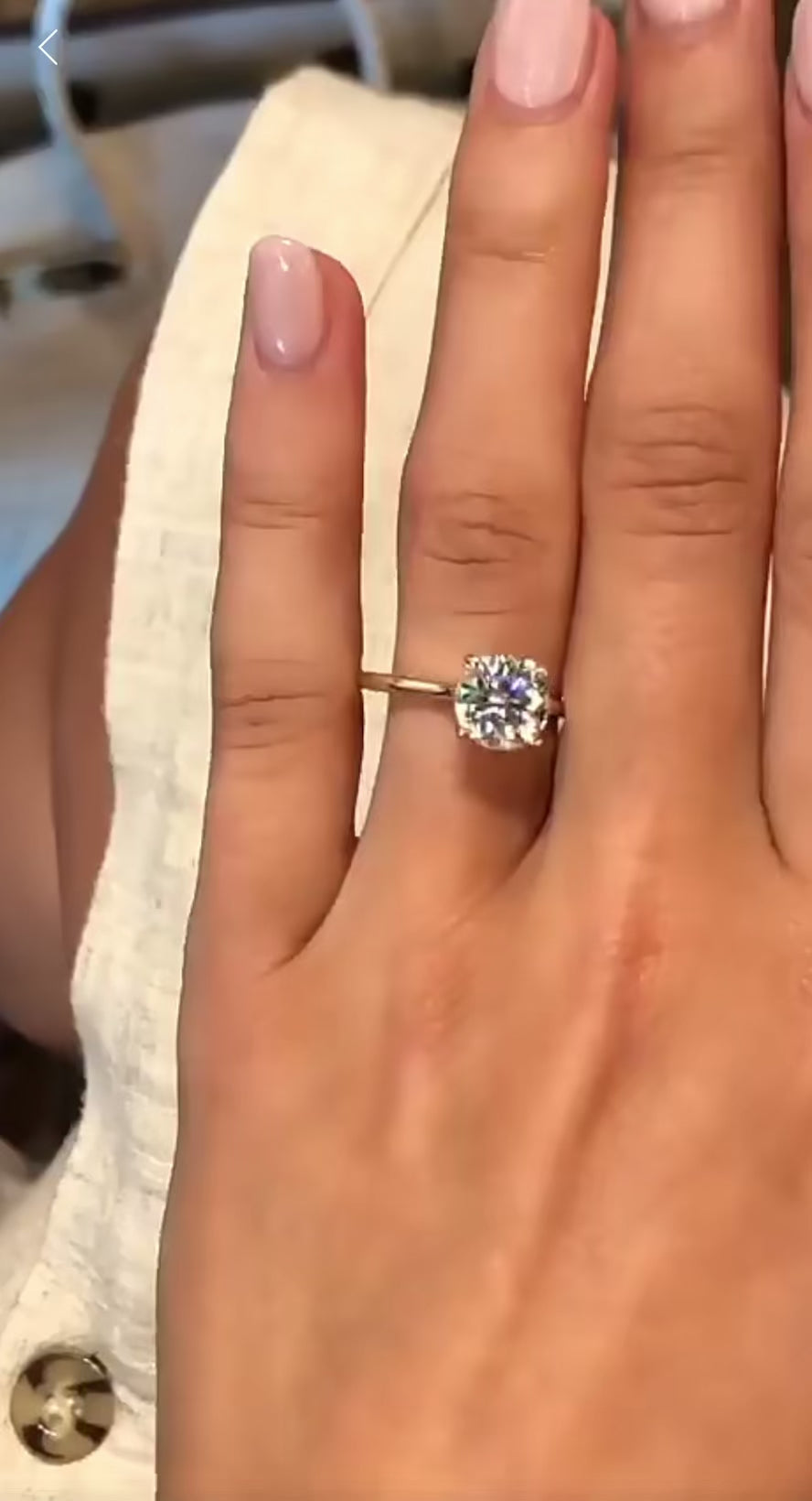 2 Carat round solitaire Moissanite Ring