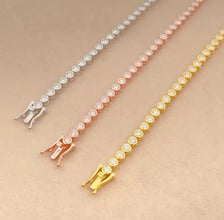 Bezel set Moissanite tennis bracelet