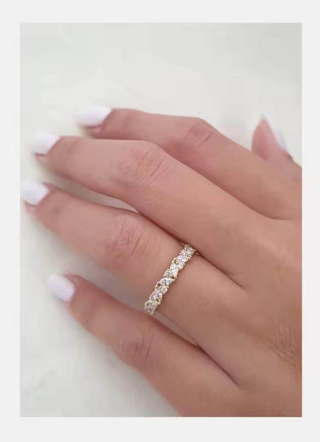 Eternity band combination marquise cut