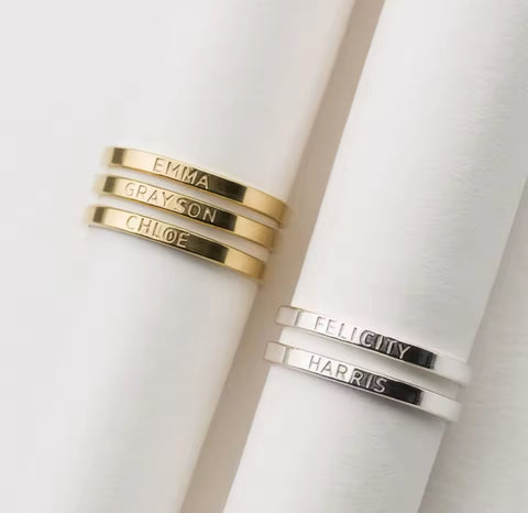 Custom name ring