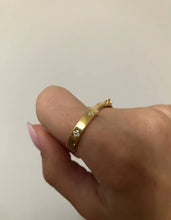 Moissanite flower ring