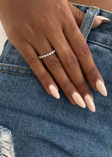 Petite round Moissanite band