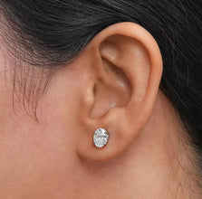Oval moissanite earrings