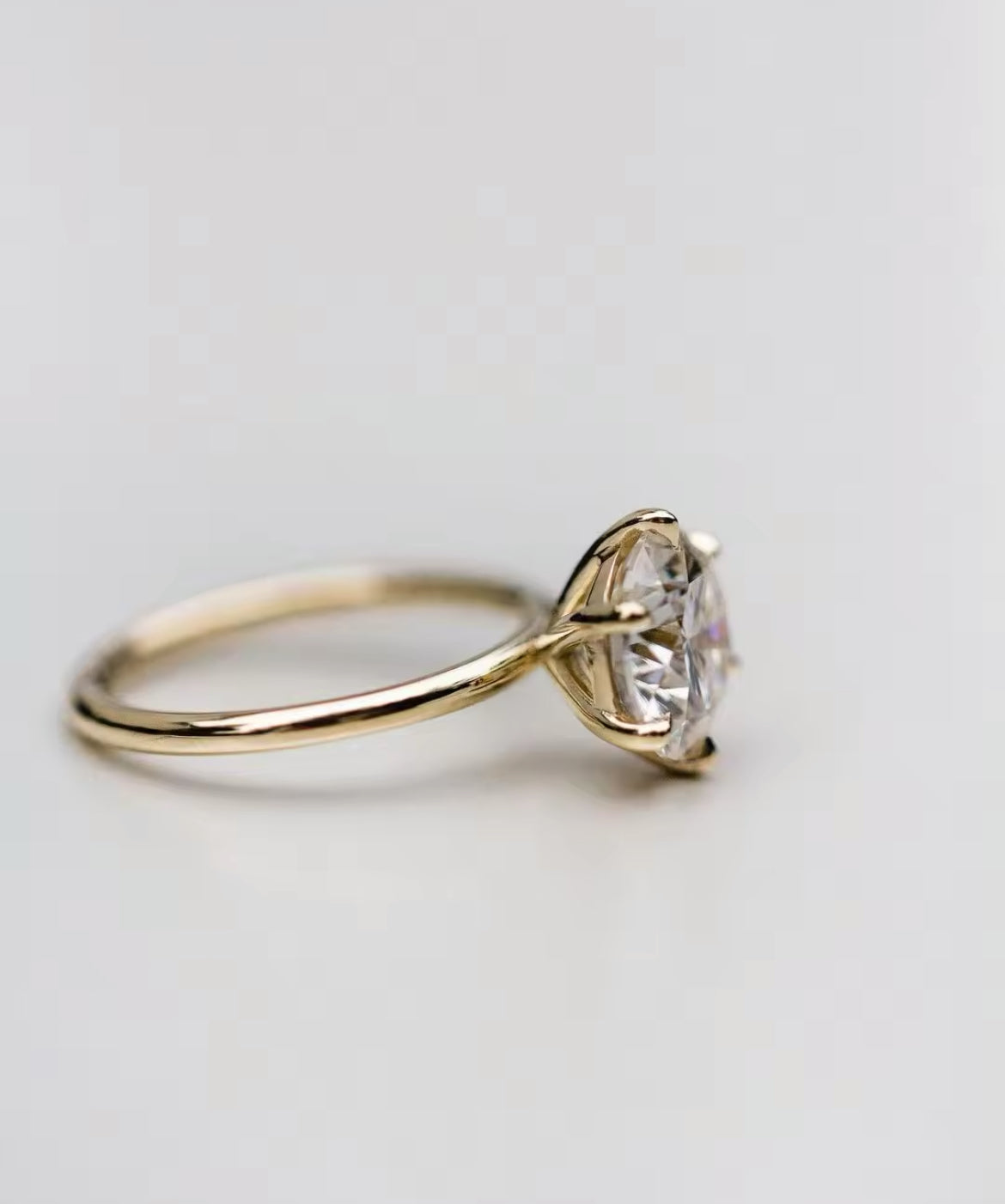 2.5 Carat Round Solitaire Moissanite Ring