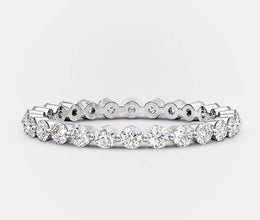 Petite round Moissanite band