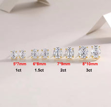 Oval moissanite earrings