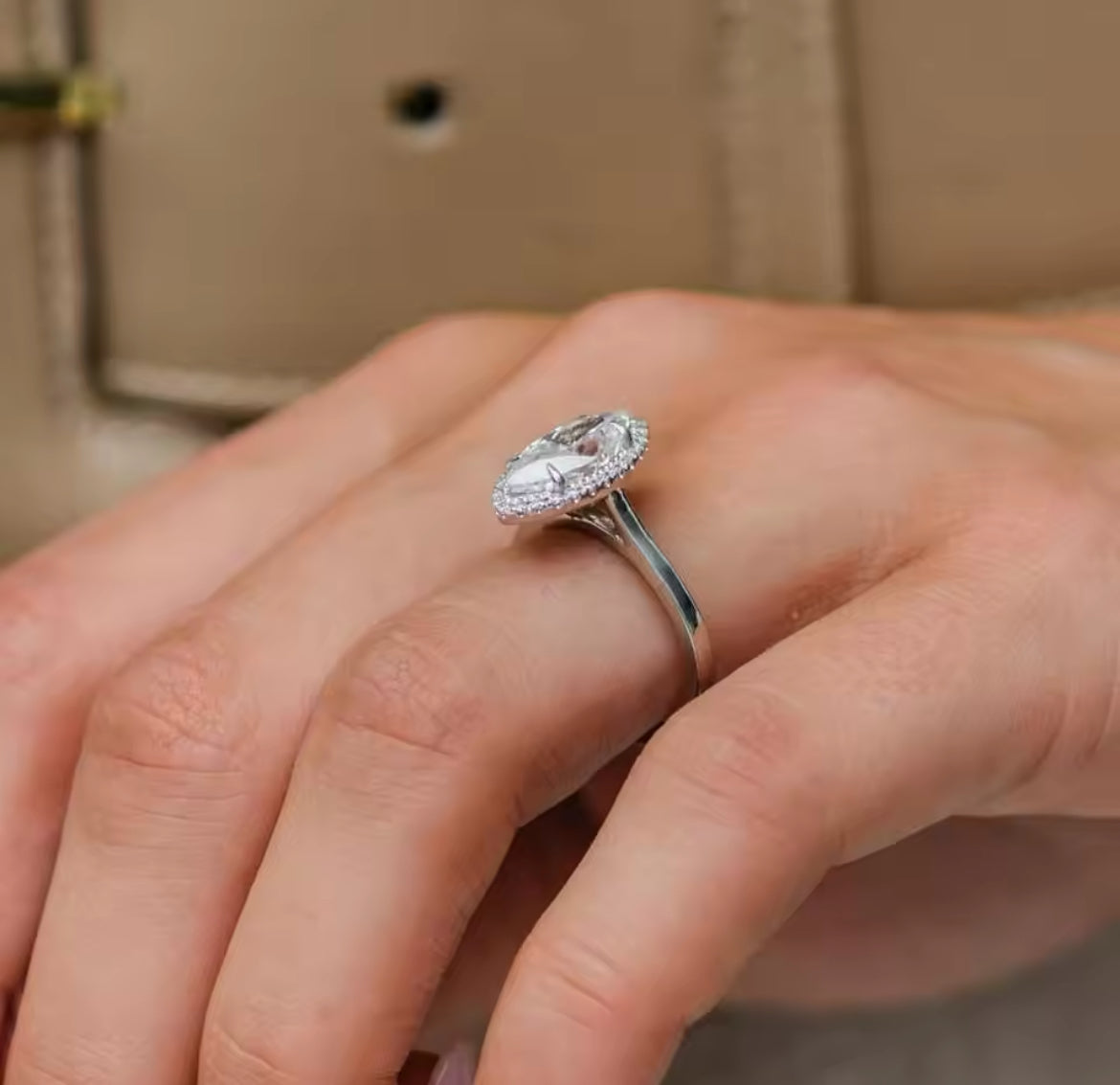 3 Carat Marquise Moissanite Ring