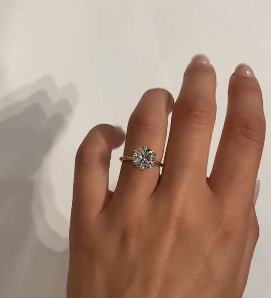 2.5 Carat Round Solitaire Moissanite Ring