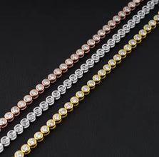 Bezel set Moissanite tennis bracelet
