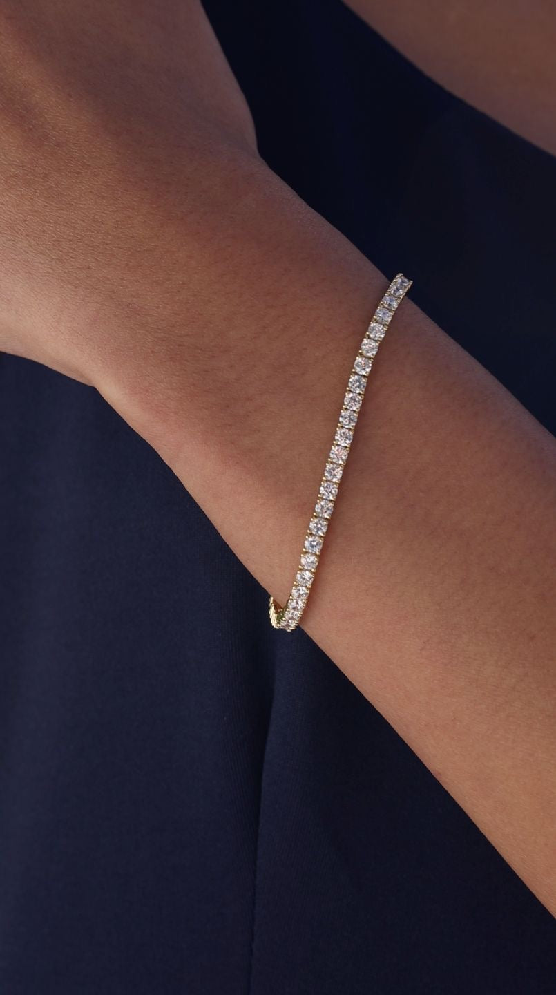 3mm Moissanite tennis bracelet