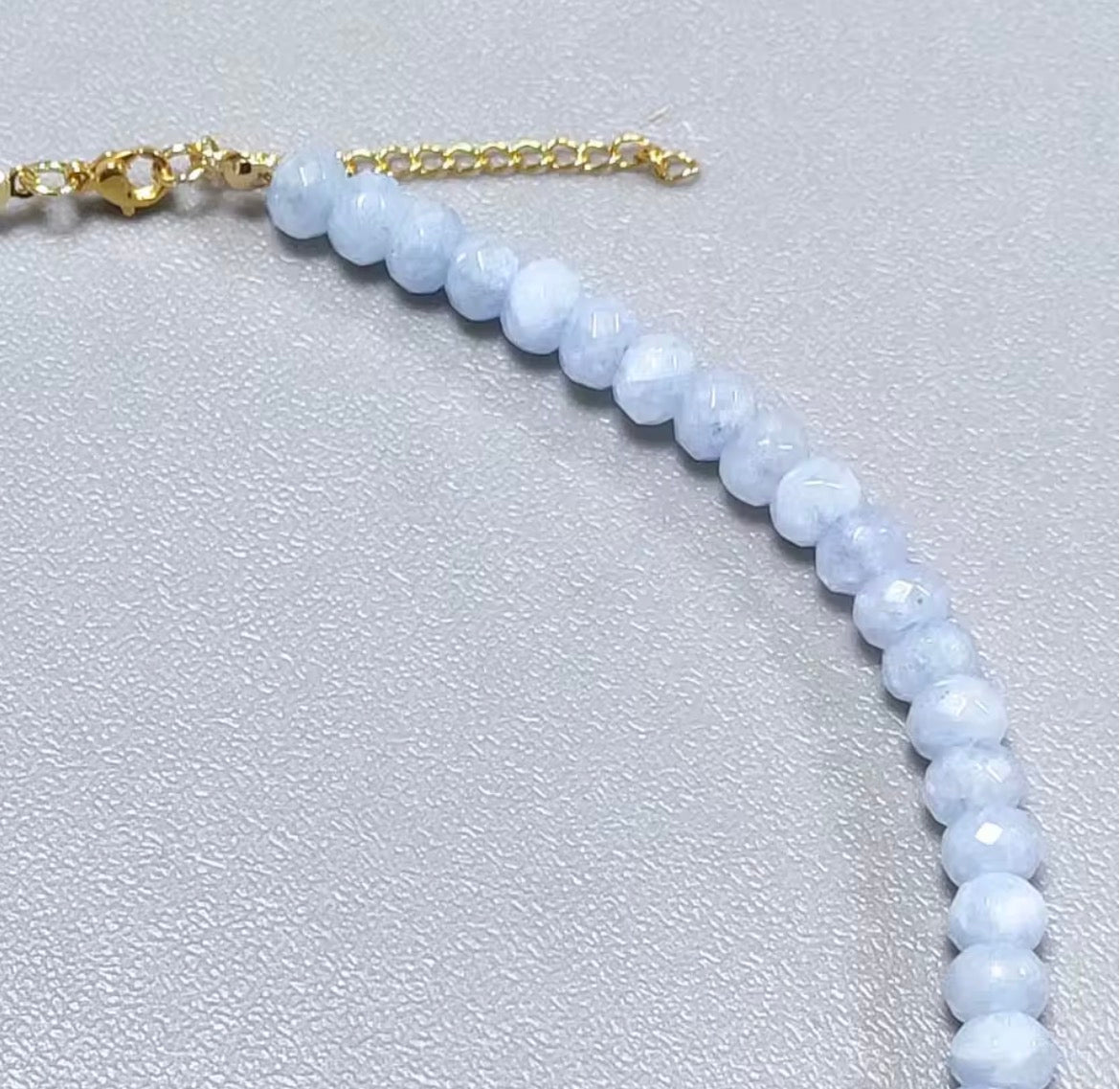Blue aquamarine necklace