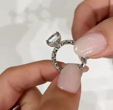 4.5 carat Radiant Moissanite Ring