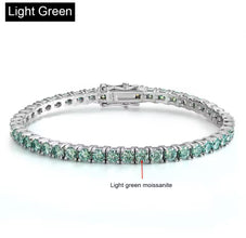 Green 3mm Moissanite tennis bracelet