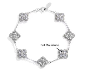 Moissanite flower bracelet