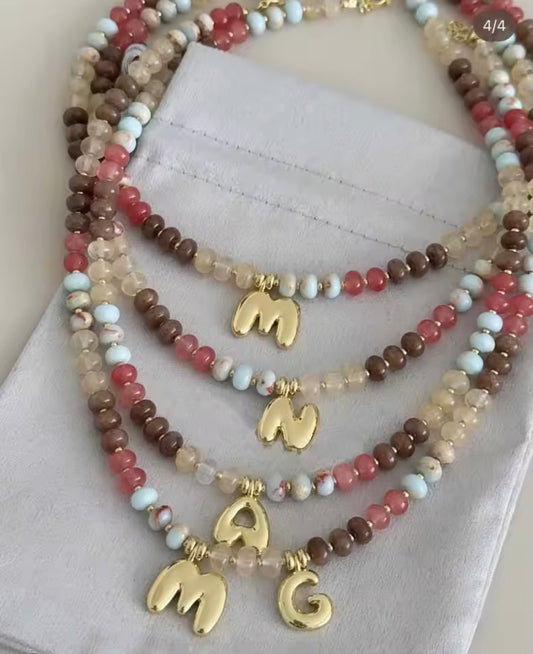 Personalised Multi-Stone Initial Necklace