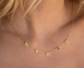 Triple letter necklace