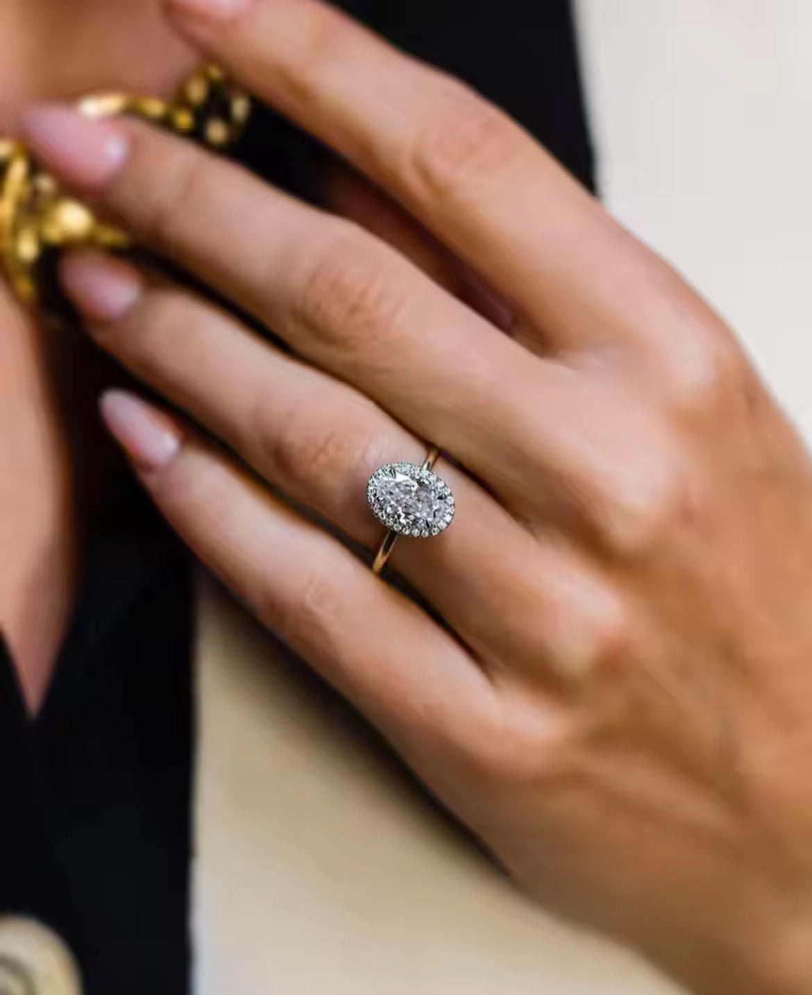 1.85ct Oval Moissanite Ring