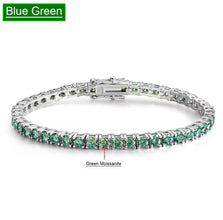 Green 3mm Moissanite tennis bracelet