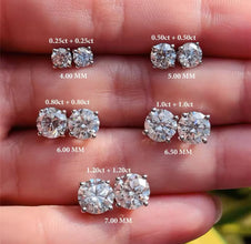 4 claw moissanite earrings