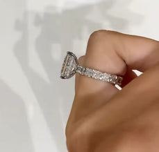 4.5 carat Radiant Moissanite Ring