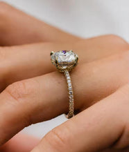 4 Carat round solitaire Moissanite Ring
