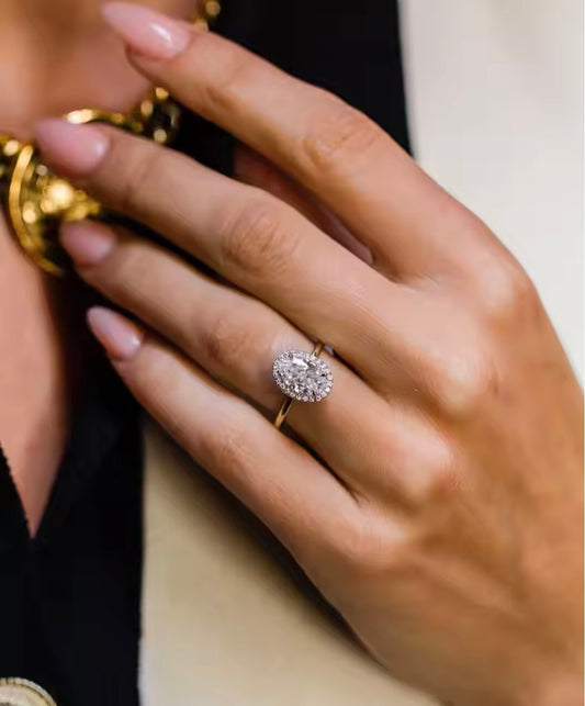 1.85ct Oval Moissanite Ring