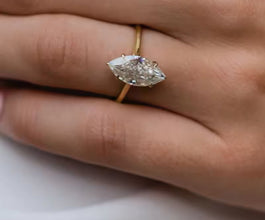 2 carat marquise moissanite ring