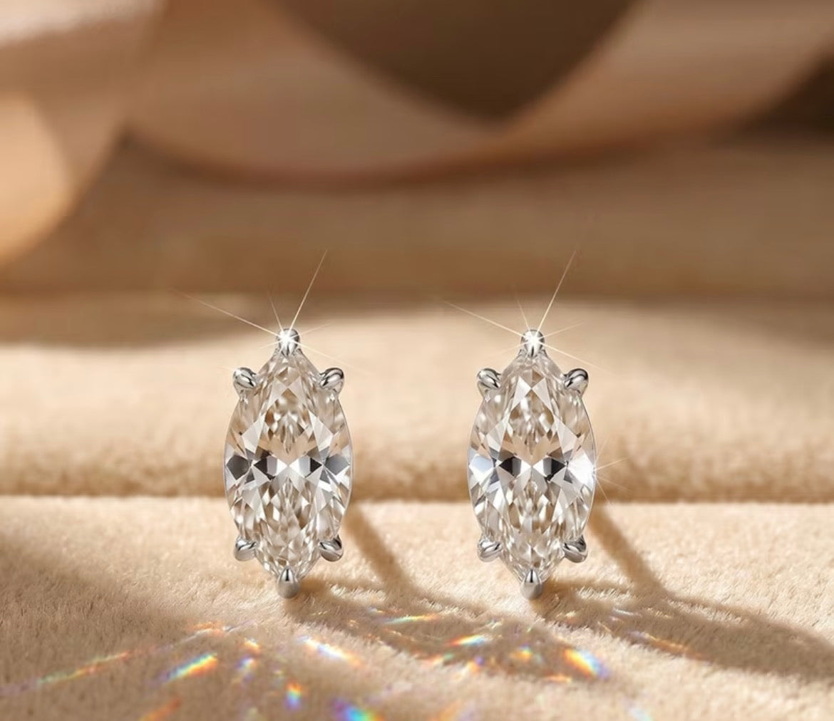2 carat marquise earrings