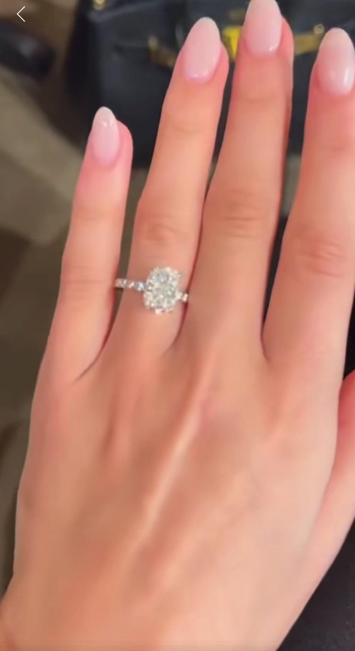 4 carat cushion hybrid Moissanite Ring