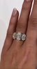 7 carat oval trio Moissanite Ring